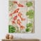 Designart - Vintage Goldfishes Among The Lotus Leaves - Nautical & Coastal Print on Natural Pine Wood